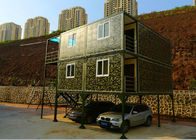 Cina Hijau Army Kontainer Kecil Kantor Tiga Lapisan 2mm Panel Lantai PVC Dengan Garasi perusahaan