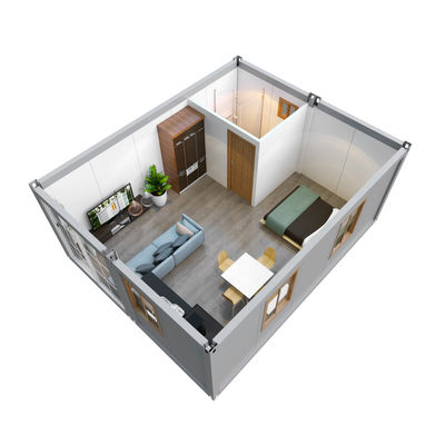 Rumah Kontainer Modular Portable 20ft, Kantor Situs Rumah Kontainer Prefab