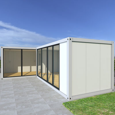 Flat Pack Pantai Rumah Kontainer Rumah Modular Prefab Rintangan Gempa