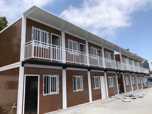 Ketahanan Angin Kontainer Rumah Prefabrikasi 110um Powder Coating