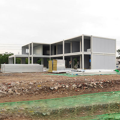 20ft 40ft 2 kamar tidur Rumah Prefabrikasi Disesuaikan Villa Pengiriman Removable