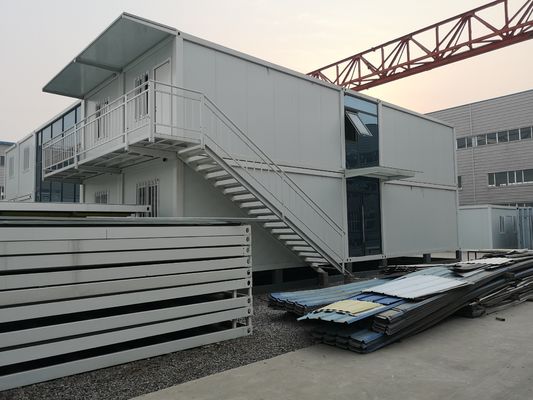 Modular Prefab Storage Container Homes Anti Seismic Rumah Dua Lantai