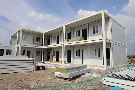Rumah Kontainer Pengiriman Prefabrikasi yang Dapat Dipisahkan Rumah Prefabrikasi Seluler Anti-Seismik