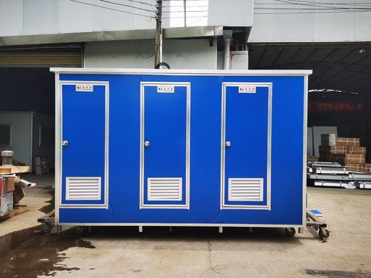 Mobil Steel Portable Toilet Prefabricated WC Seating Untuk Camping