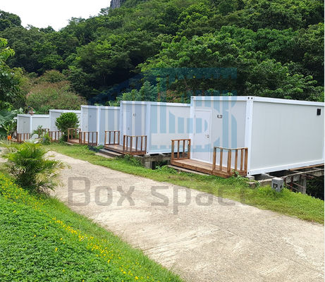 Rumah kontainer tahan gempa 3 kamar tidur Anti karat Flat Pack Mobile Home