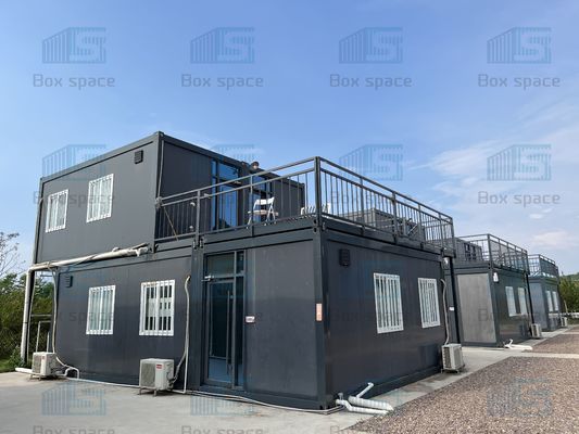 Rumah Kontainer Prefabrikasi yang dapat dilepas Modular dengan 50mm Rockwool Insulatio