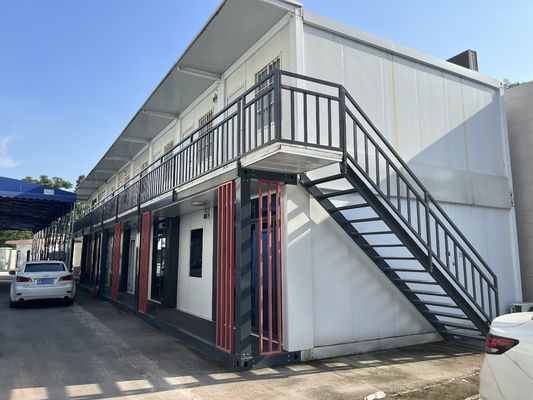 Mobil Prefab Modular Steel Container Rumah 6 * 3m Untuk akomodasi pekerja