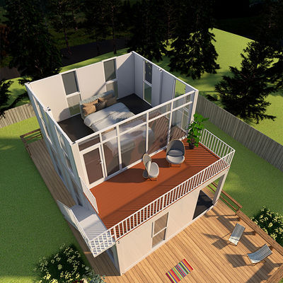 Rumah Modular Prefabrikasi yang awet Sistem Knock Down Kapsul Luar Angkasa Dengan Dekorasi Interior Mewah