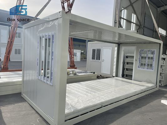 Rumah Kontainer Lipat Z yang Lipat Rumah Ringan Modular Prefab Anti Gempa