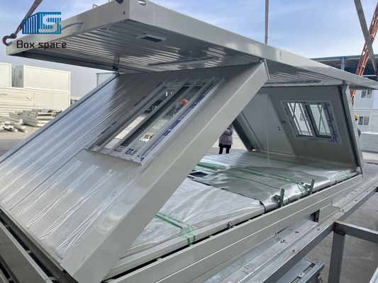 Rumah Kontainer Lipat Z Prefabrikasi Rumah Flat Pack Portable Modular