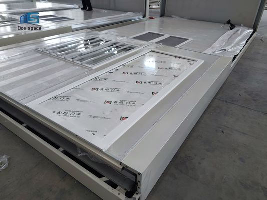 BOX SPACE 15 menit dipasang rumah kontainer lipat mobil rumah prefabrikasi untuk lokasi konstruksi dan tempat tinggal