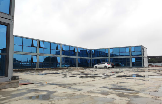 Resistente Al Viento Flat Pack Sitio Kantor Kontainer Dapat dilepas