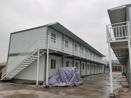 Kontainer kantor portabel prefabrikasi 40 kaki anti gempa untuk kamar tidur