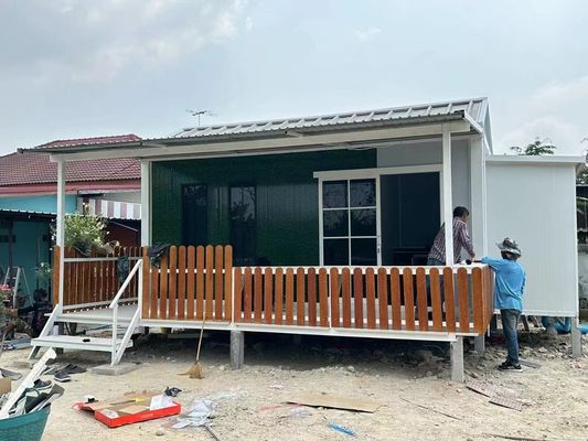 BOX SPACE Rumah Portable Modular Disesuaikan Taman Kayu Rumah Kecil Rumah Mobil Prefabrikasi Dengan Lapisan Isolasi