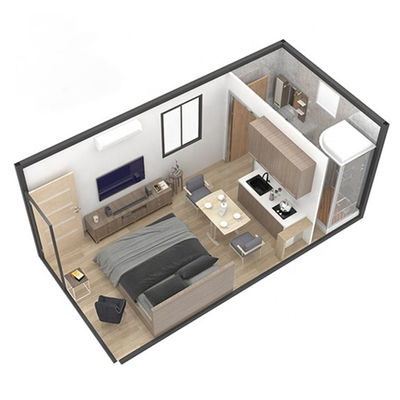 BOX SPACE 20ft 40ft cepat merakit Apartemen mahasiswa terjangkau dengan kamar mandi untuk dijual kembali dan disewa