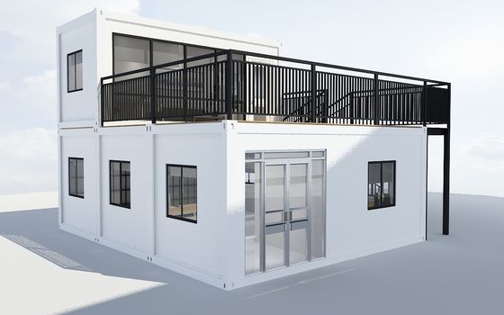 CE Certified China Low Price Design Modular Cabin Portable Tiny Container House dengan dinding isolasi wol batu
