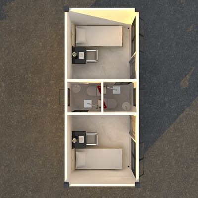 BOX SPACE Harga Murah 20ft Workshop Rumah Kontainer Prefab Dengan Dapur, Rumah Portable Modular Dengan Dekorasi
