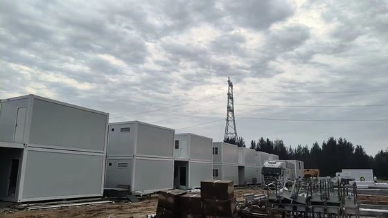 50/75mm Rockwool Sandwich Panel Dinding Trailer Rumah Kontainer