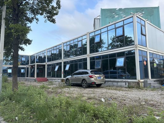 Fleksibel Dan Nyaman Portable Situs Kantor Kontainer Modular Frame Baja Rock Wool Sandwich Panel Rumah Modular