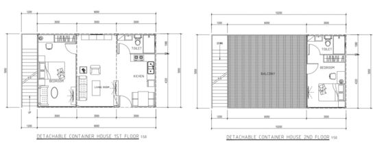 BOX SPACE Rumah Prefabrikasi Mewah Kontainer Dipenuhi Furniture Quick Assembly 20ft Rumah Kontainer Prebuilt
