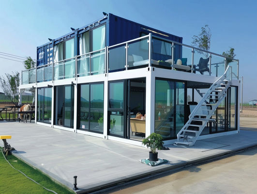 BOX SPACE 20ft Flat Pack Container House Prefab Pengiriman Kontainer House Luxury Kontainer Rumah Prefabrikasi
