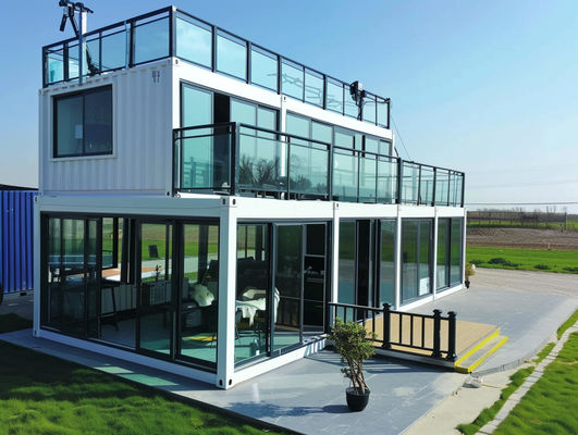 BOX SPACE Deluxe Edition Harga Pabrik Rumah Kontainer Dipasang Seluruhnya Thailand Rumah Modular Rumah Prefab 40ft