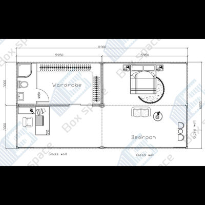1 Kamar Tidur Kontainer Rumah China 20ft Expandable Lipat Kontainer Rumah Lipat Rumah 20ft Dengan Kamar Mandi