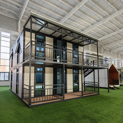 3 Kamar Rumah Prefabrikasi Dengan Ruang Tinggal Dan Kamar Mandi Villa Prefab Rumah Modern Desain Mewah Di Baja