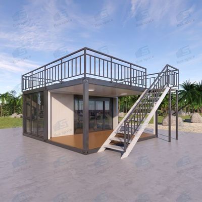 20ft 40ft Detachable Container House dengan 3 kamar tidur dan kamar mandi
