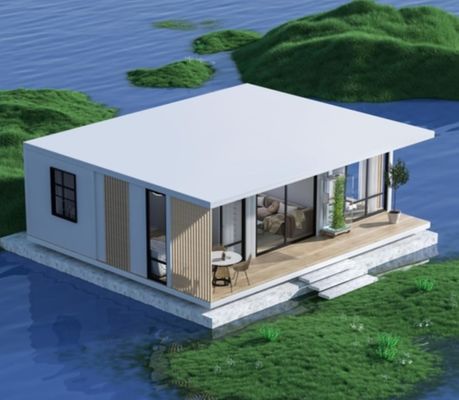 Rumah Prefab Klasik Panel Surya Rumah Kecil Dengan Patio Rumah Mansion Mewah Prefabrikasi Untuk Motel Atau Penggunaan Sendiri