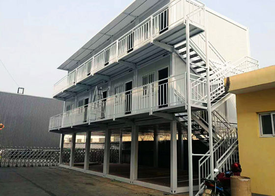Tahan angin Pindah Rumah Kontainer Desain Dekorasi Galvanized Steel Colorful