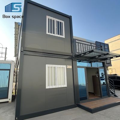20ft X 20ft Kantor Kontainer Dua Lantai Dengan Atap Decking Kantor Rumah Dan Rumah Liburan Untuk Penggunaan Pribadi